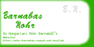 barnabas mohr business card